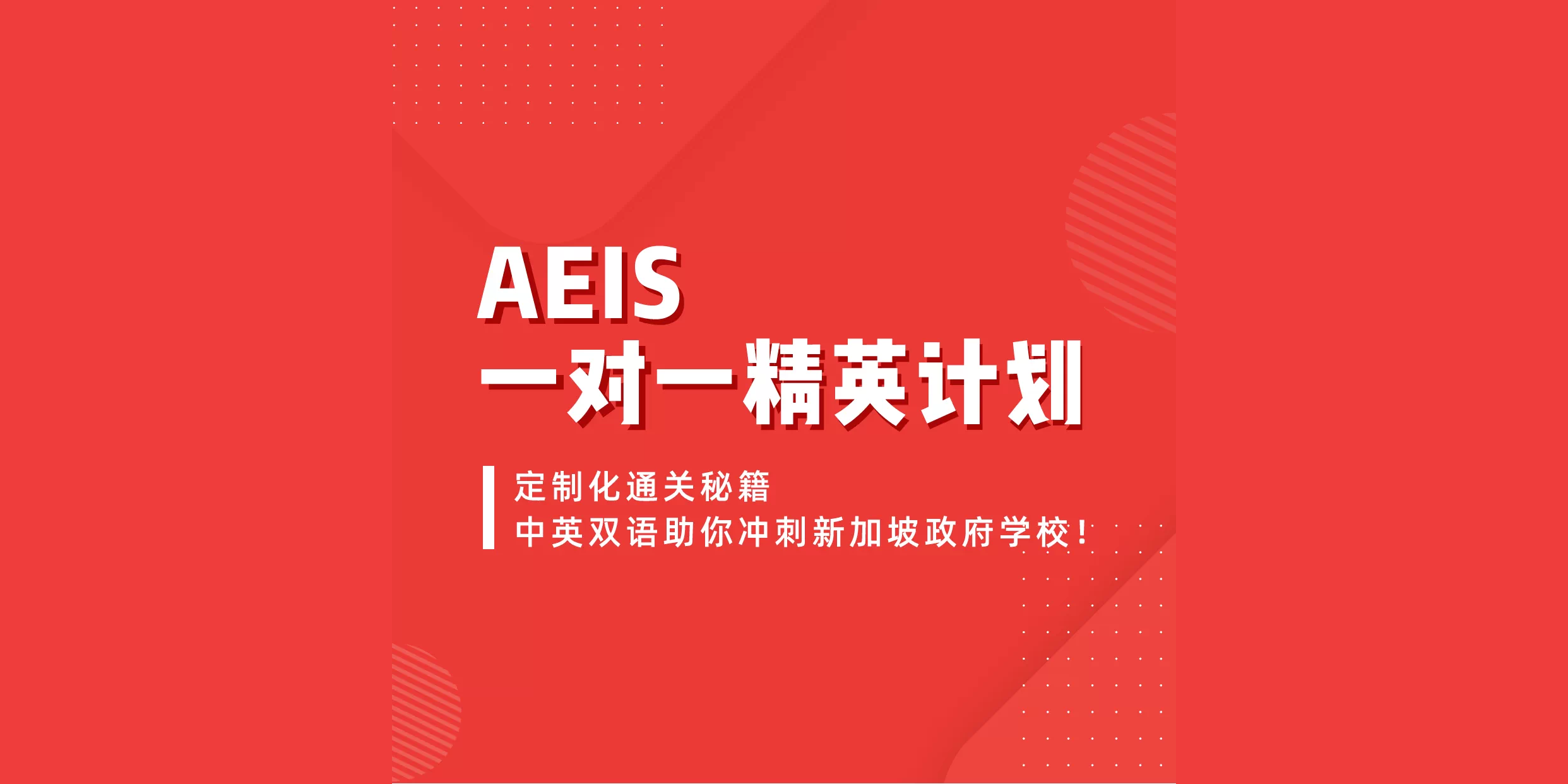 AEIS一对一精英计划 新加坡政府中小学入学考试培训